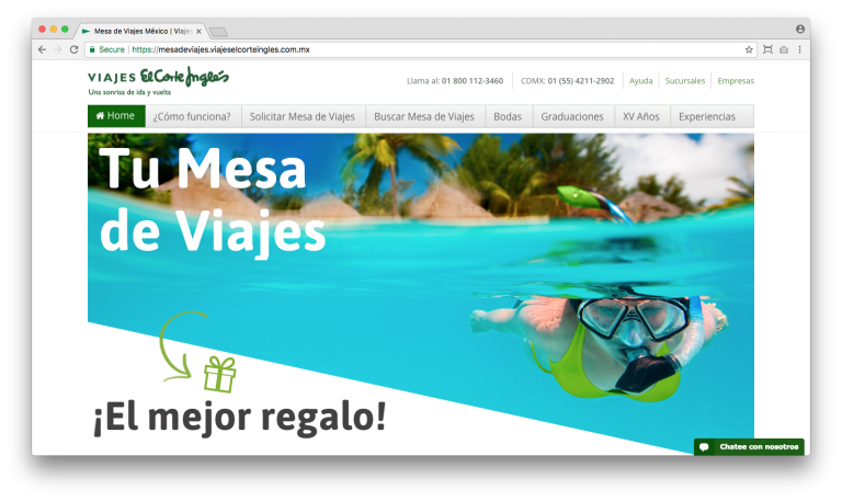 Desarrollo de la Mesa de Viajes del Corte Ingles