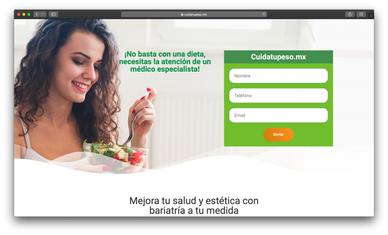 Desarrollo y diseño web cuidatupeso